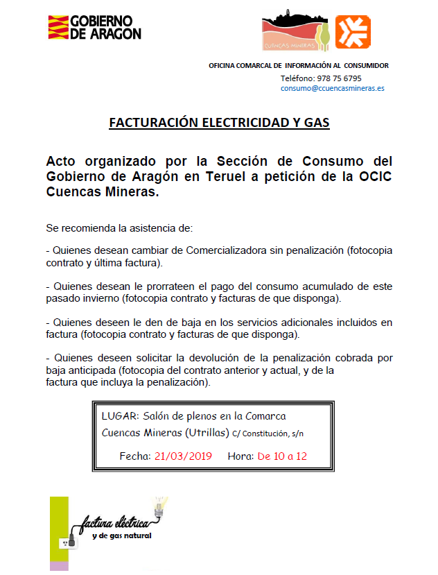 Reunión informativa electricidad y gas