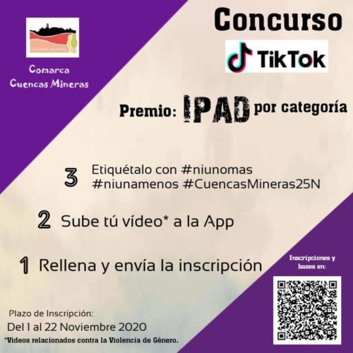 Concurso TikTok Cuencas Mineras contra la violencia hacia las mujeres