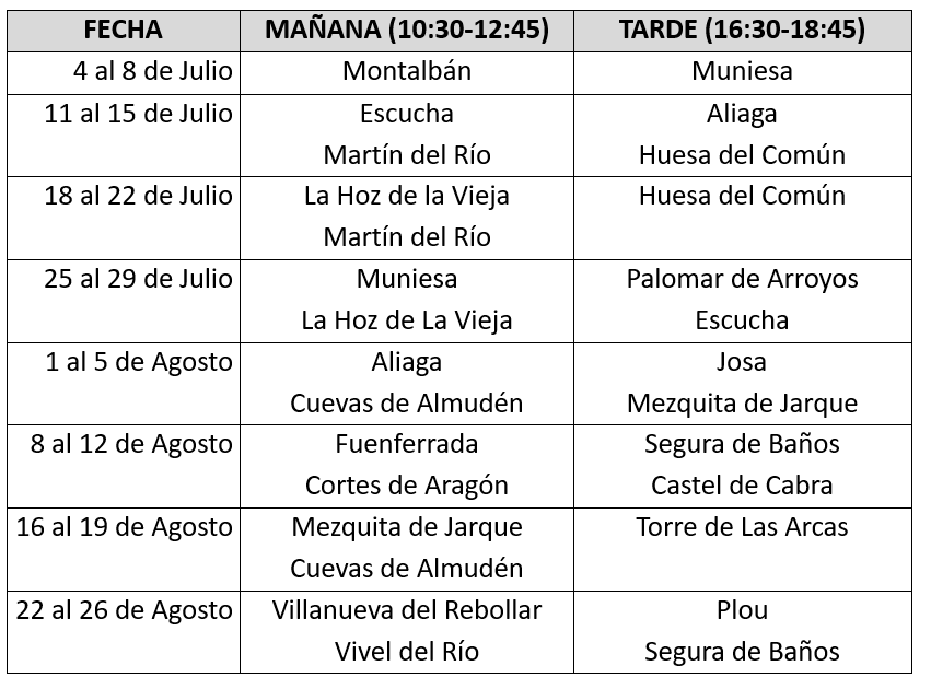 Calendario semana deportiva 2022