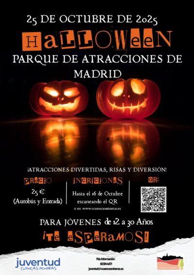 Viaje Halloween al Parque de atracciones de Madrid 2025 (Actividad organizada por el Departamento de Juventud)
