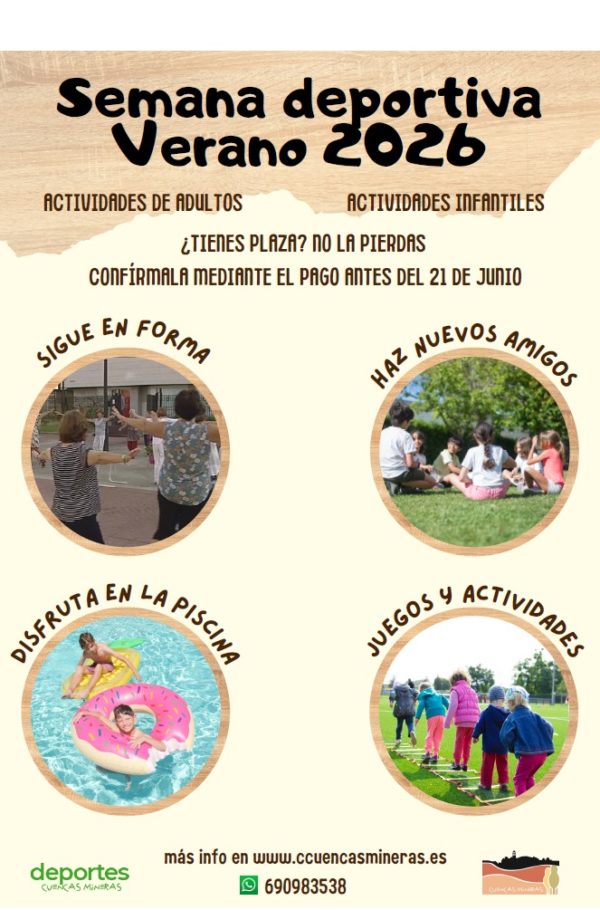 Semana deportiva verano 2026 - Inscripciones Infantil